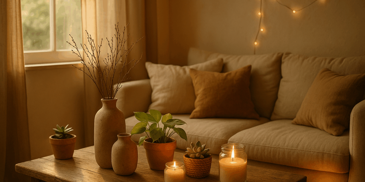 Como Criar uma Casa Aconchegante Gastando Pouco Decoração Natural