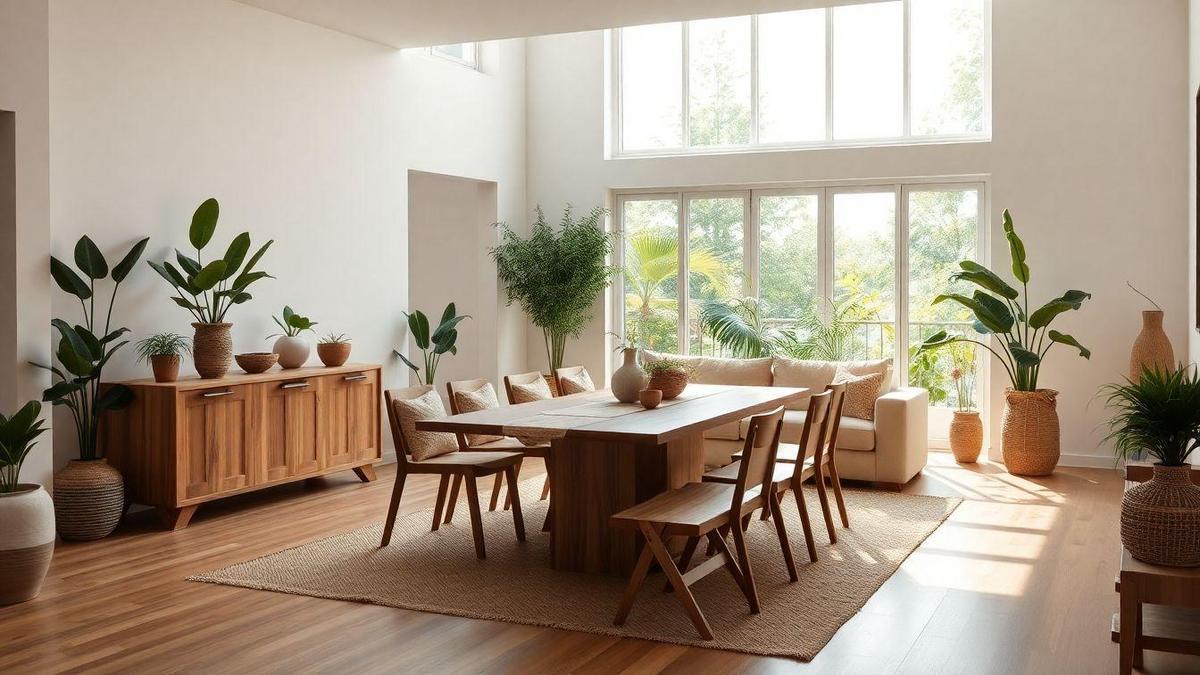 Como aplico design biofílico com móveis artesanais na casa