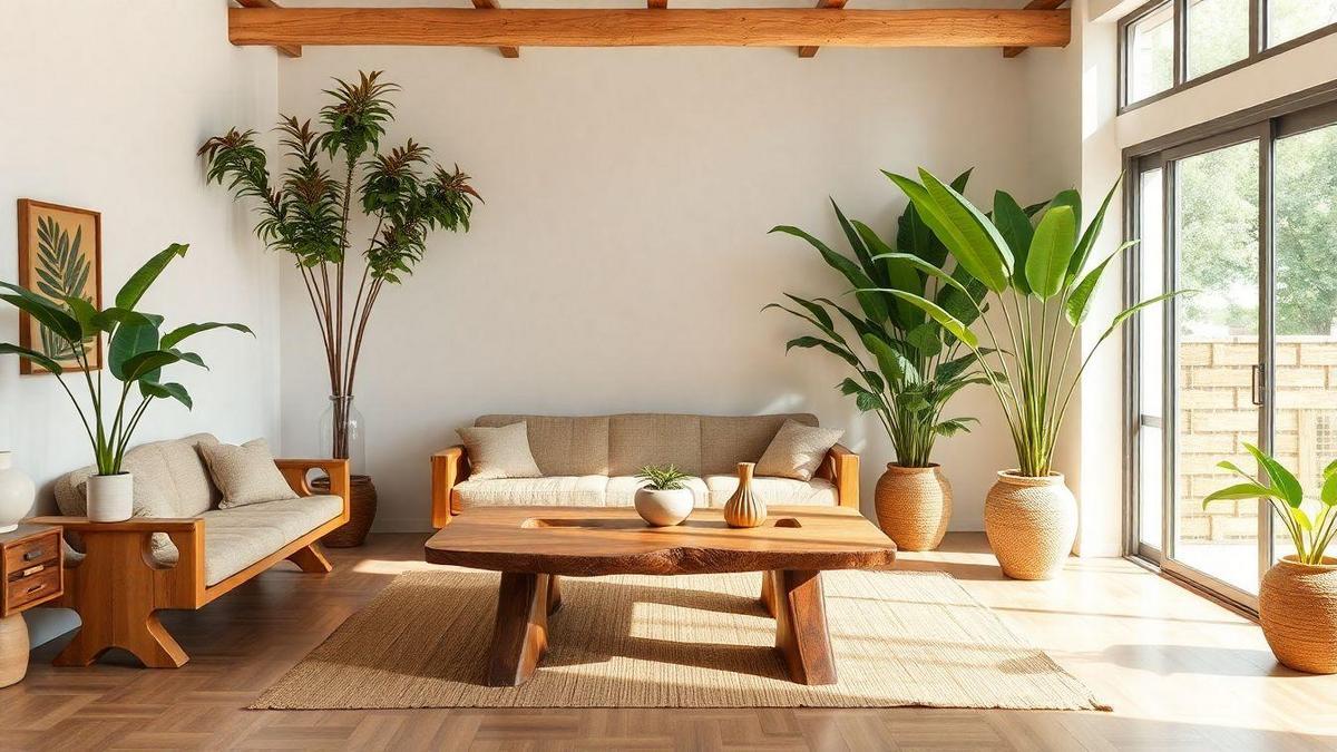 design de interiores sustentavel com moveis artesanais