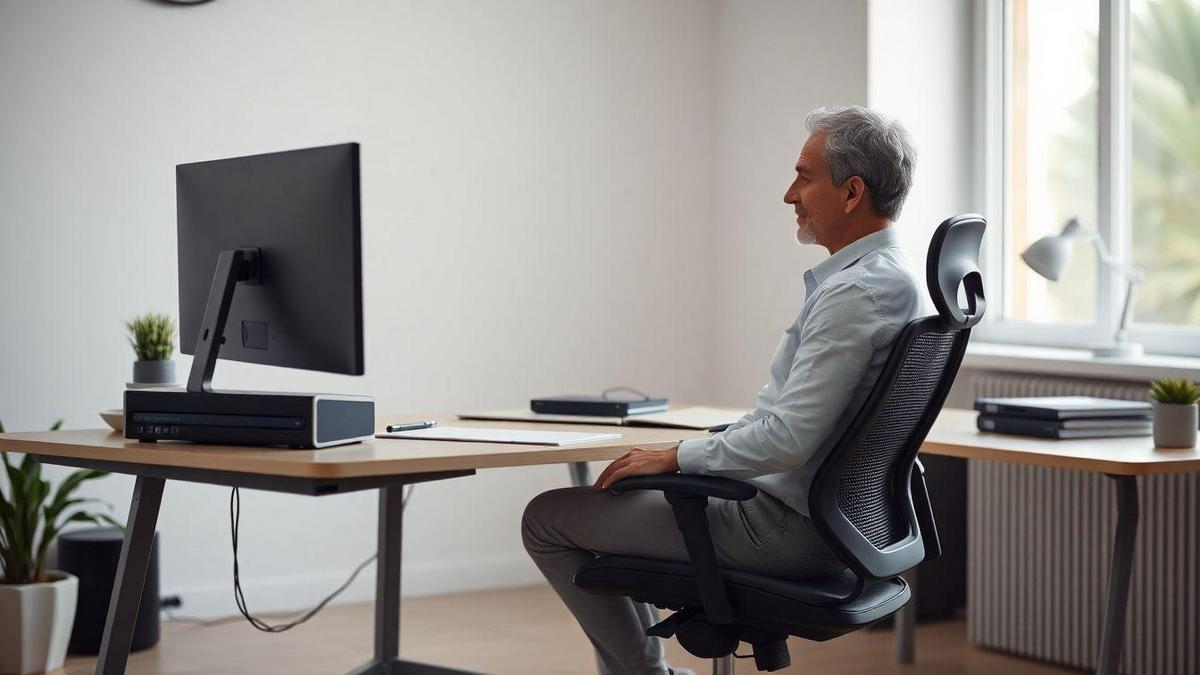 Mantenha a postura correta no trabalho todo dia