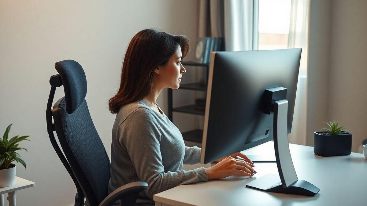 Posicionamento do monitor para reduzir cansaço visual