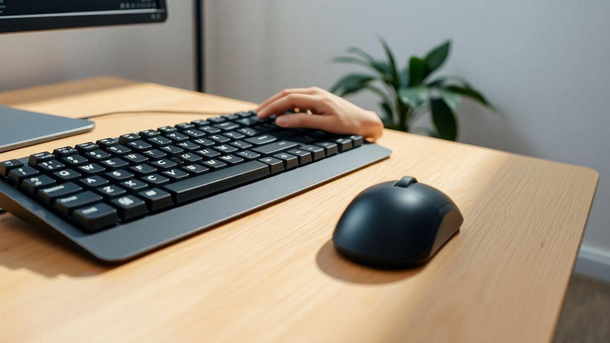 Teclado e mouse ergonômicos para prevenir dores